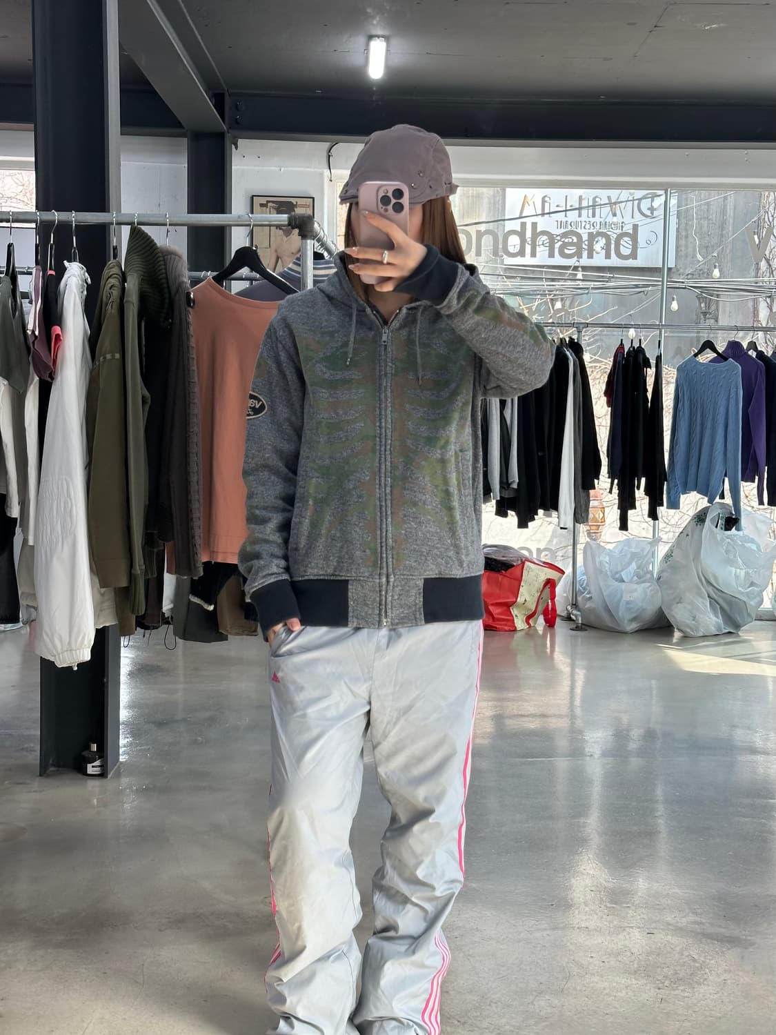 벤슨 카모 본 스켈레톤 후드집업 상품이미지2