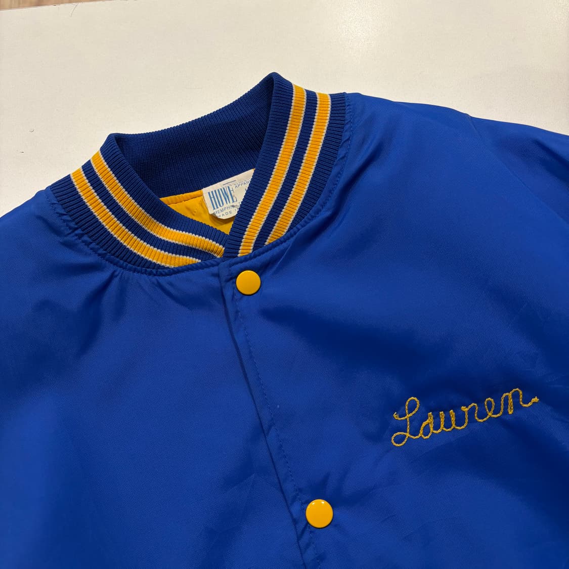 [L] USA HOWE Borgia 발리볼 바시티 자켓 블루 D104 상품이미지3