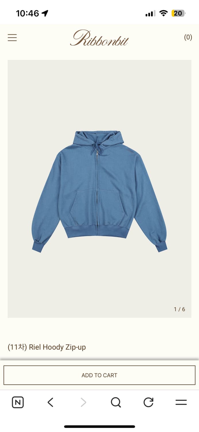 Ribbonbit Riel 후드 집업 블루 상품이미지1