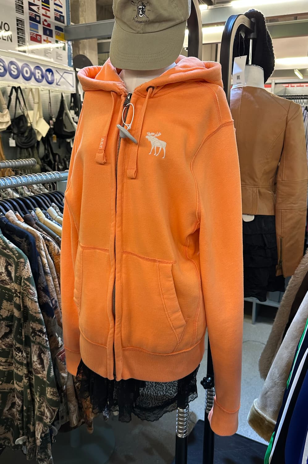 아베크롬비 살몬오렌지 후드집업 상품이미지1