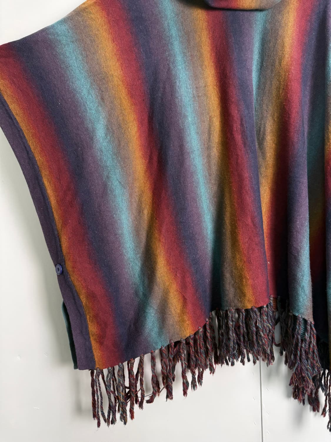 빈티지 레인보우 니트 케이프 상품이미지2