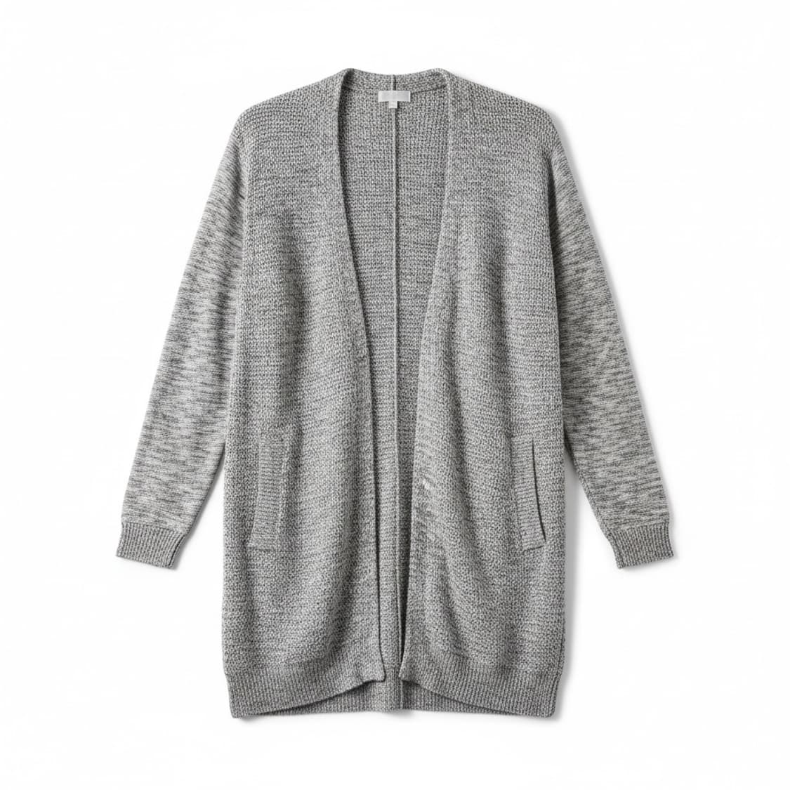 TIME 롱 코튼 가디건  그레이 상품이미지1