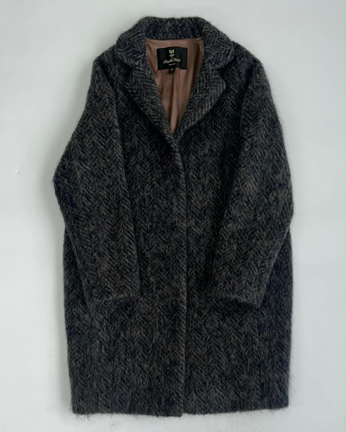 [55] 마리엘라 마리니 한정판 헤링본 알파카 혼방 코트 상품이미지1