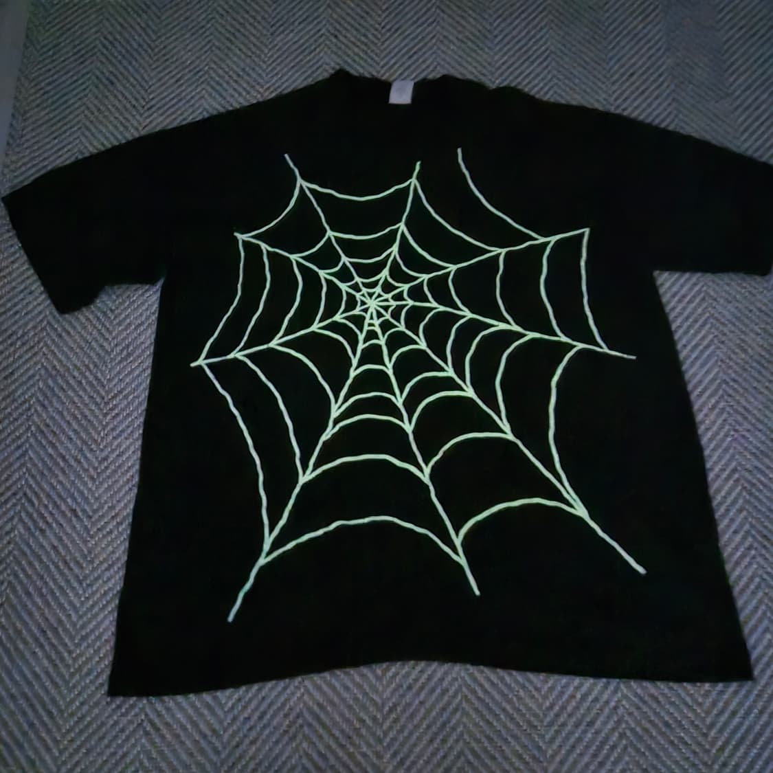 80s 스파이더웹 프린팅 싱글스티치 티셔츠 (XL) 상품이미지7