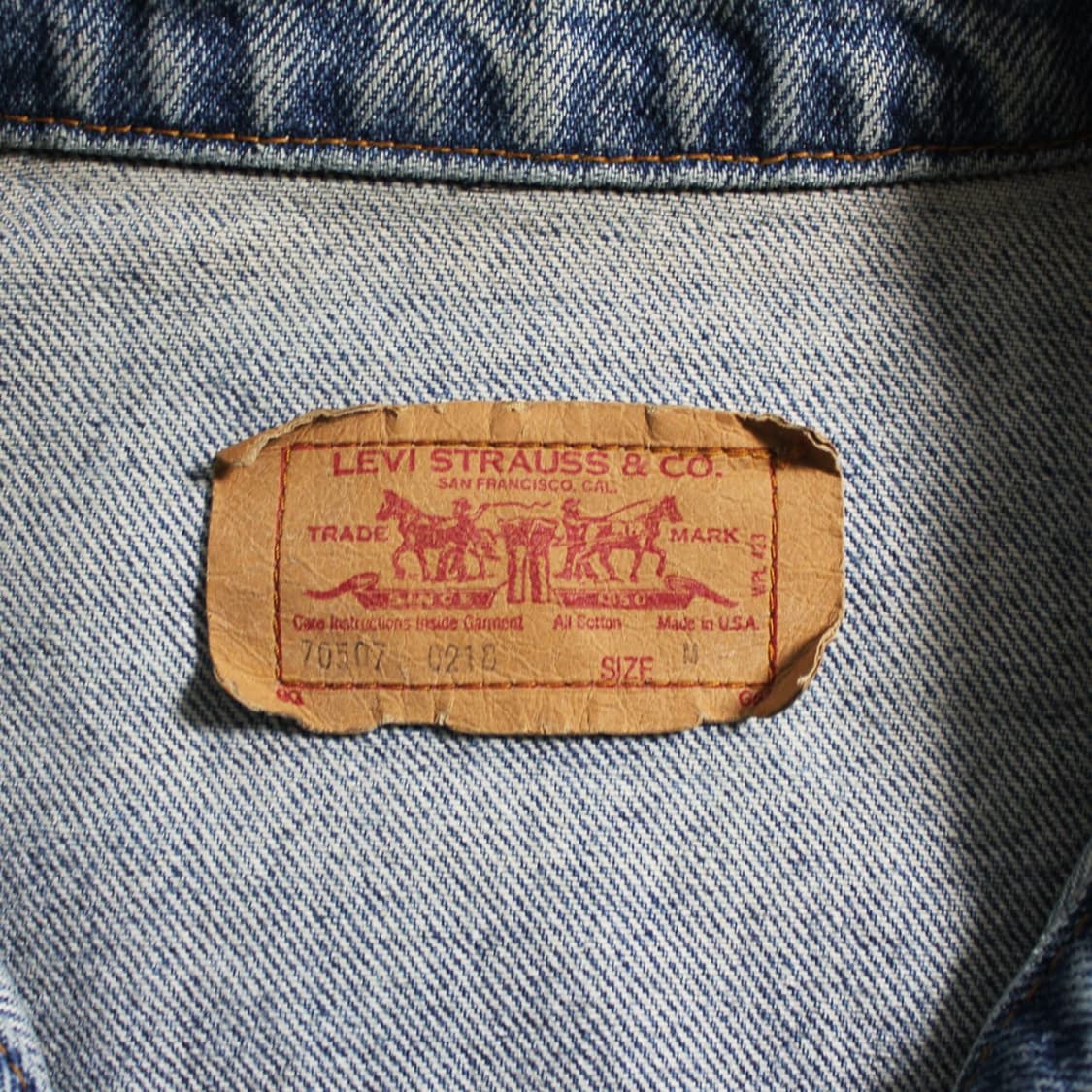 80's Levi’s 리바이스 USA 데님 트러커 자켓 L032 상품이미지5
