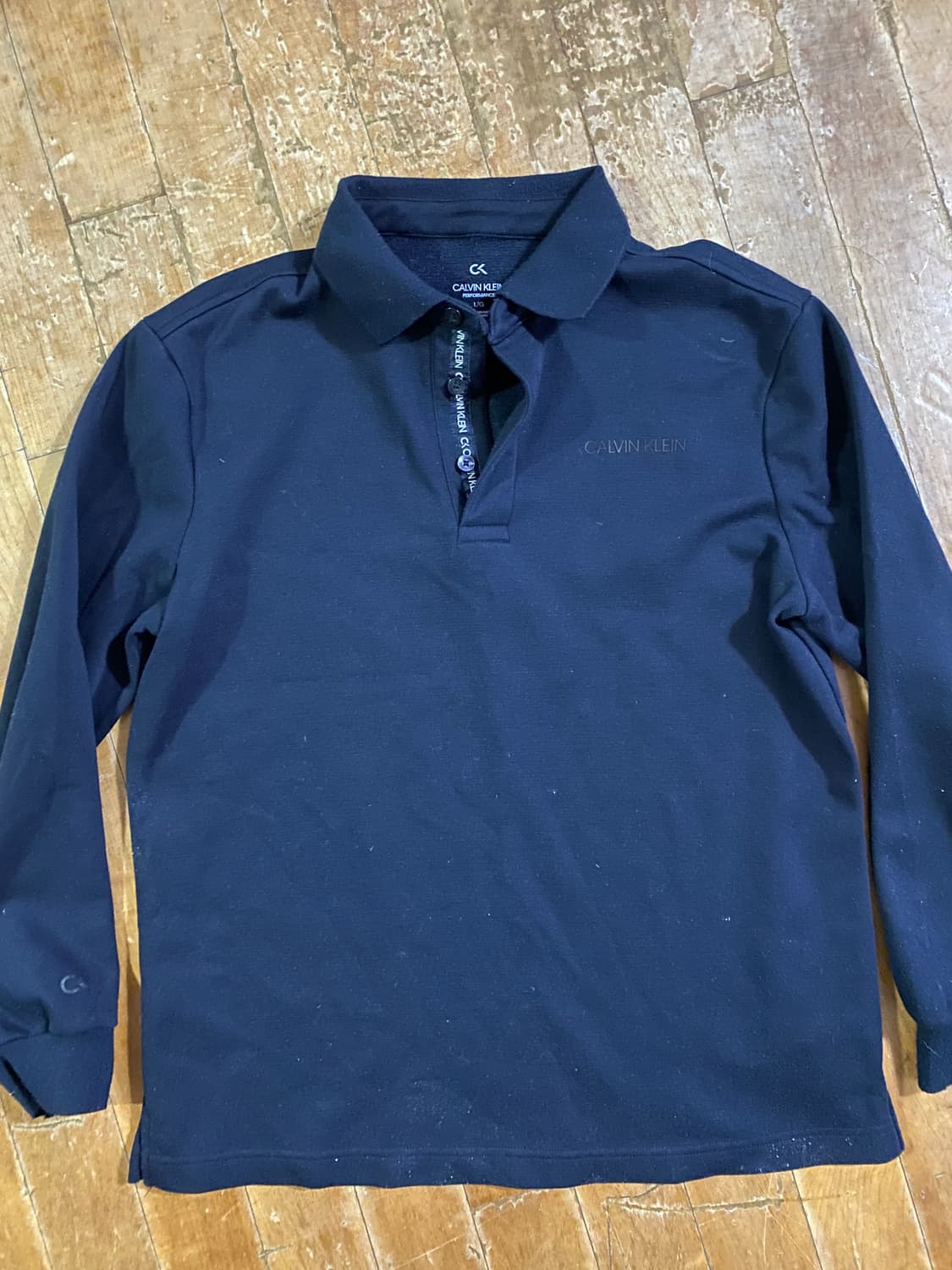 캘빈클라인 남성 긴팔 폴로티 L 네이비 상품이미지1