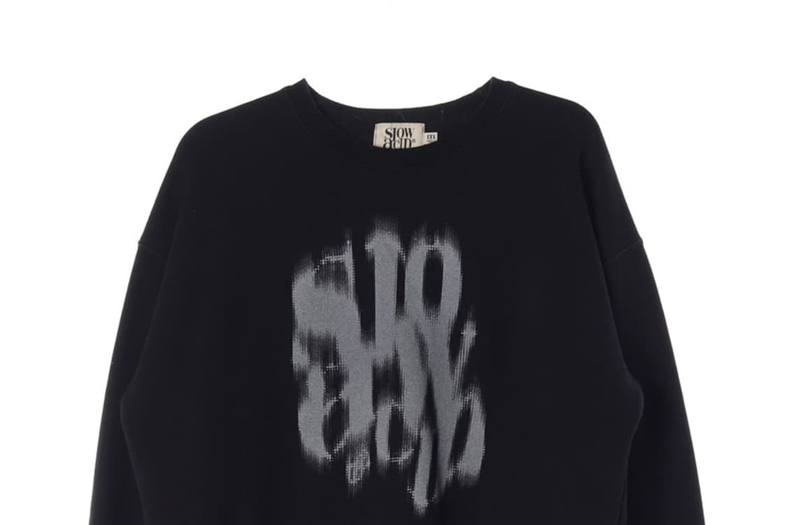 슬로우 애시드 블랙 그래픽 스 맨투맨 M 상품이미지3