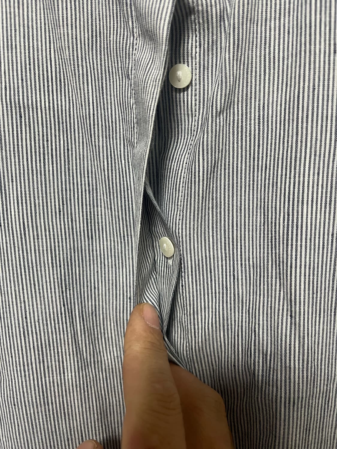 라코스테 스트라이프 헨리넥 셔츠 긴팔 상품이미지4