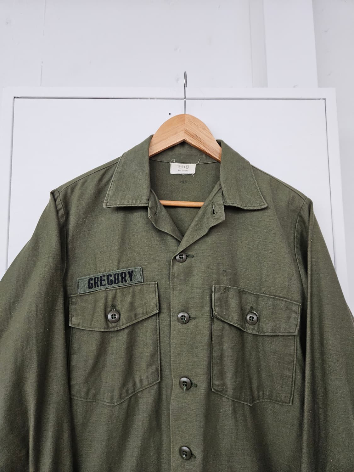 1970's 오리지널 OG107 셔츠 백사틴 15.5  상품이미지2
