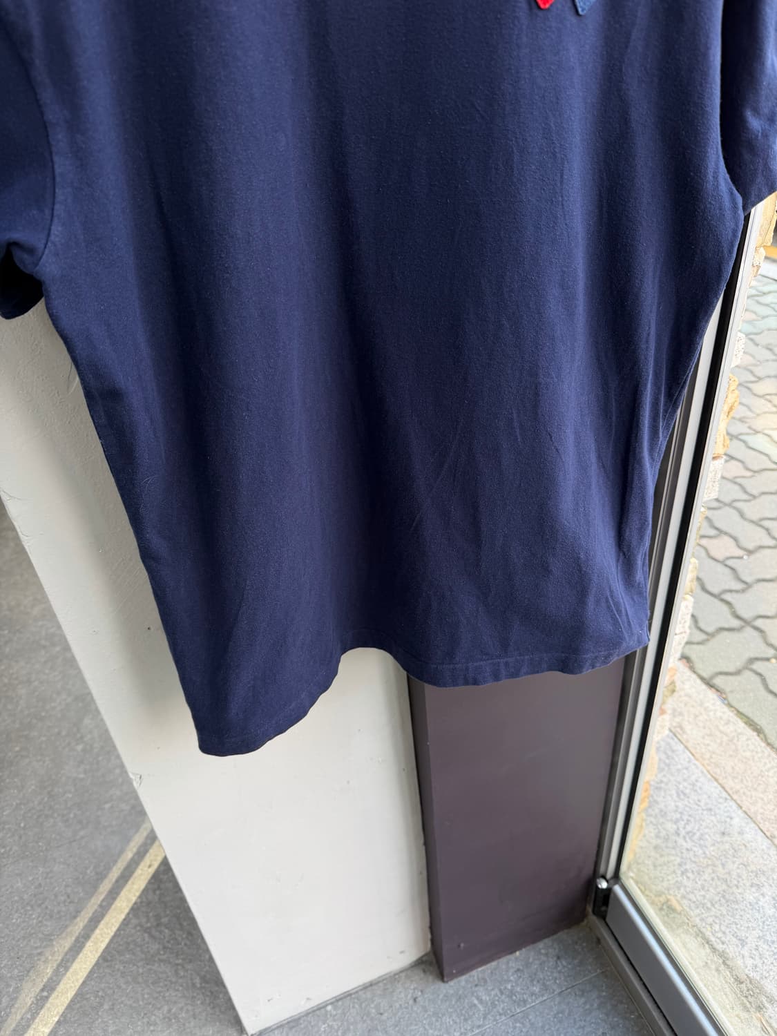 100/ 꼼데가르송 더블와펜 네이비 반팔 상품이미지4