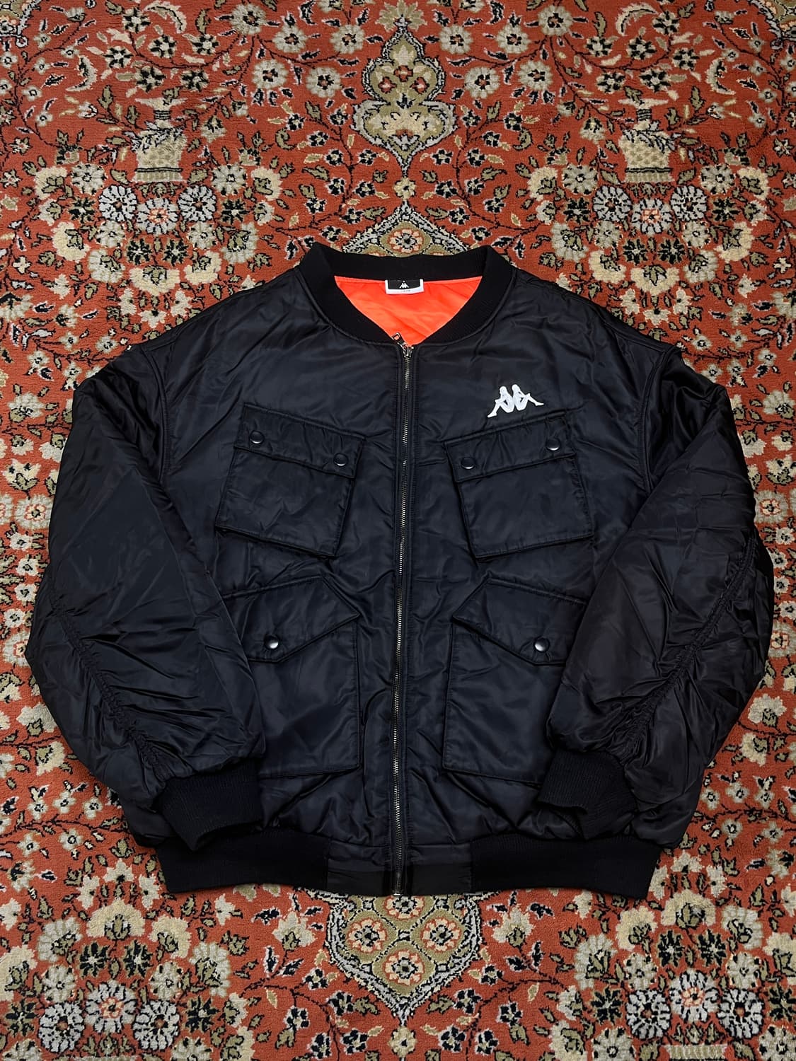 [L] 카파 X 참스 콜라보 항공자켓 블랙 상품이미지1