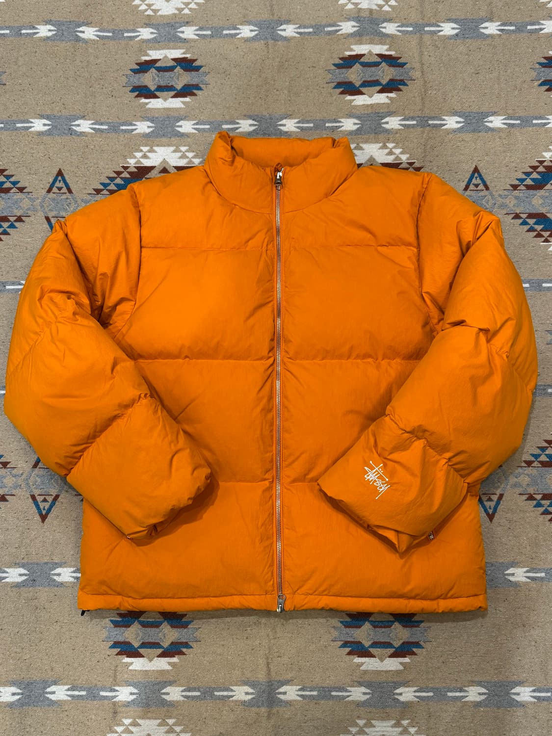 [M] 스투시 다운 퍼퍼 나일론 오렌지 상품이미지4