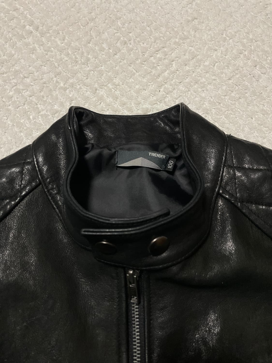 광희시장 웨스턴 무드 램스킨 양가죽 바이커 레더 자켓 상품이미지4