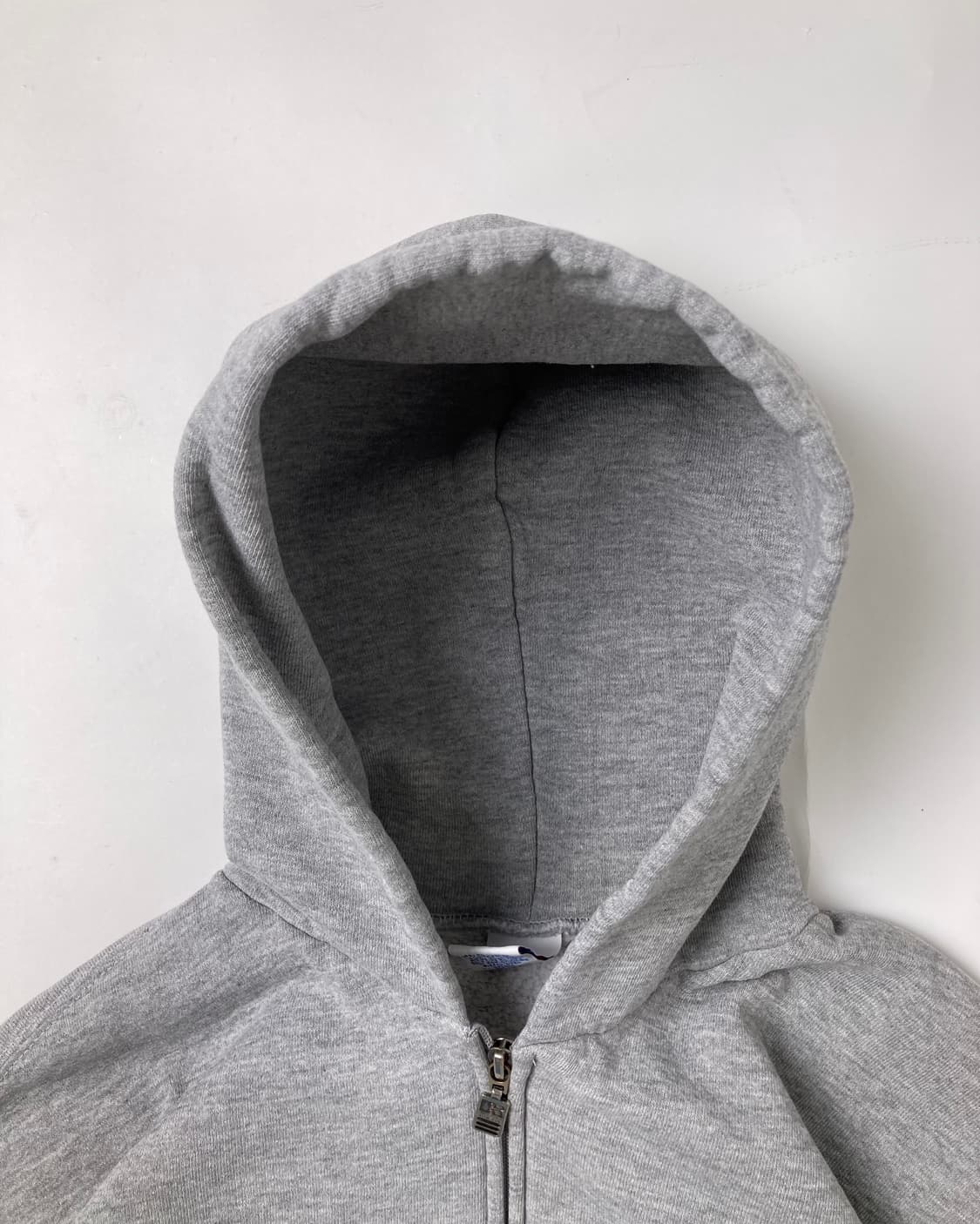 90s Russell Zip Up Hoodie (heather grey) 상품이미지6