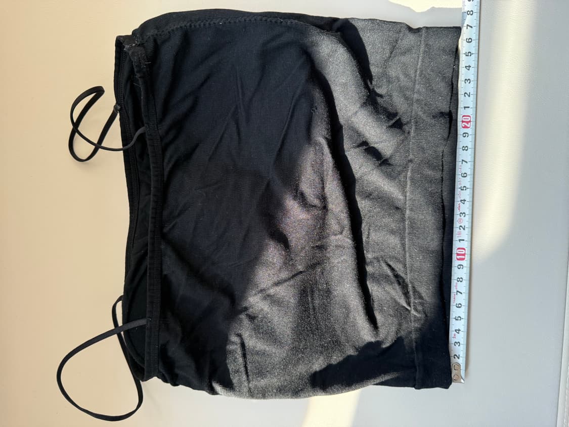 (택포) 블랙 튜브탑 브라 스트랩 끈나시 요가복 민소매 필라테스 운동복 상품이미지3