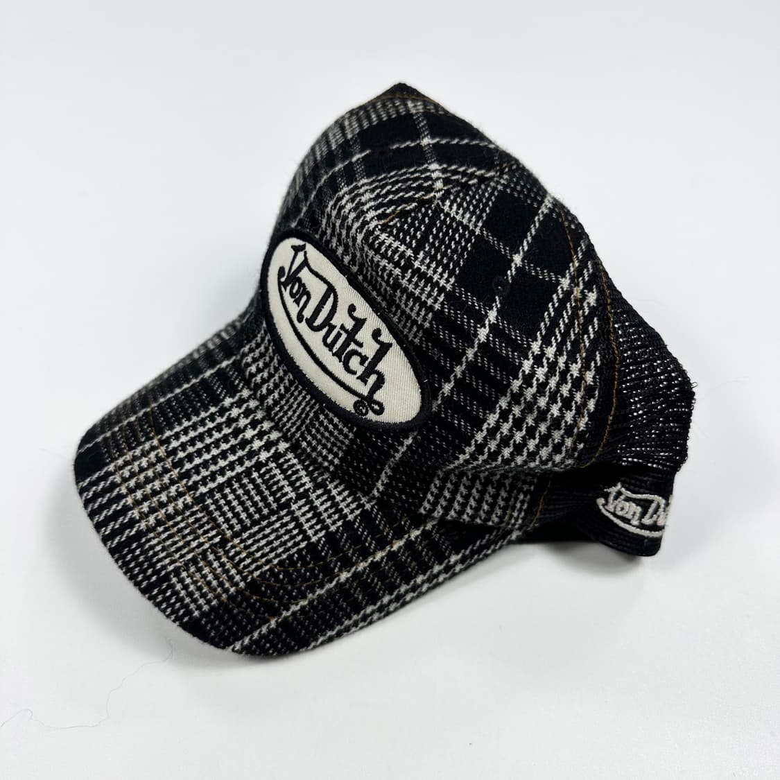 본더치 올드스쿨 체크 메쉬 볼캡 모자 상품이미지2