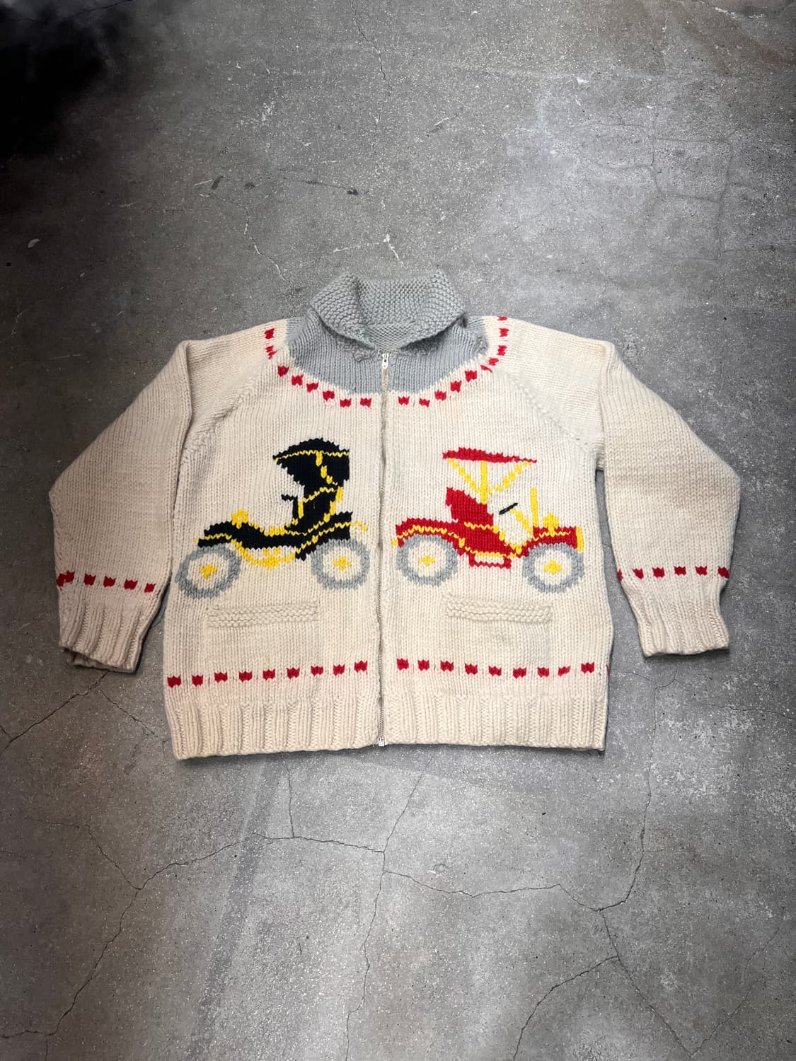 60‘s 코위찬 집업 스웨터  상품이미지1