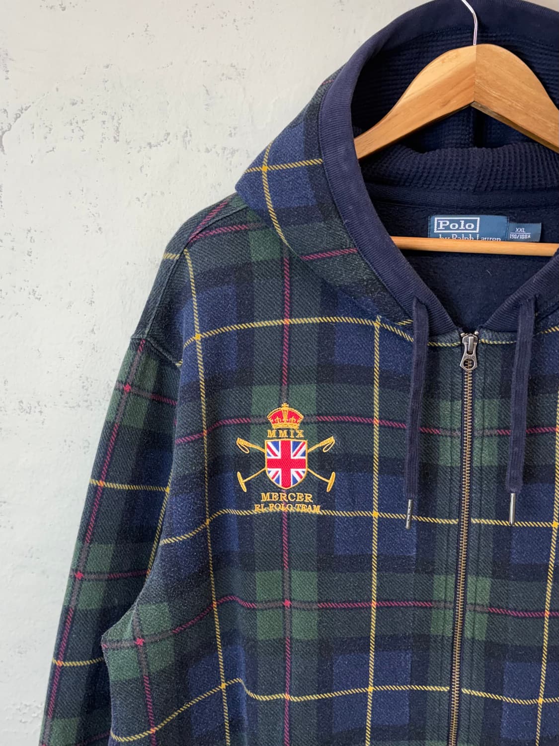 폴로랄프로렌 치프키프 블랙와치 빅포니 타탄체크 후드집업 상품이미지4