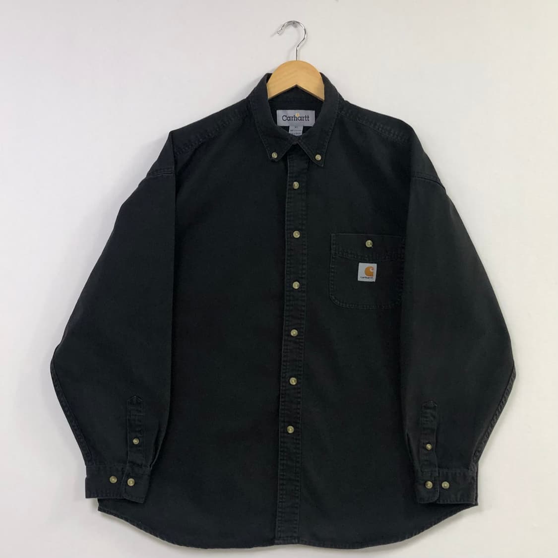 Xxl 칼하트 블랙 헤비 워크 셔츠 상품이미지2