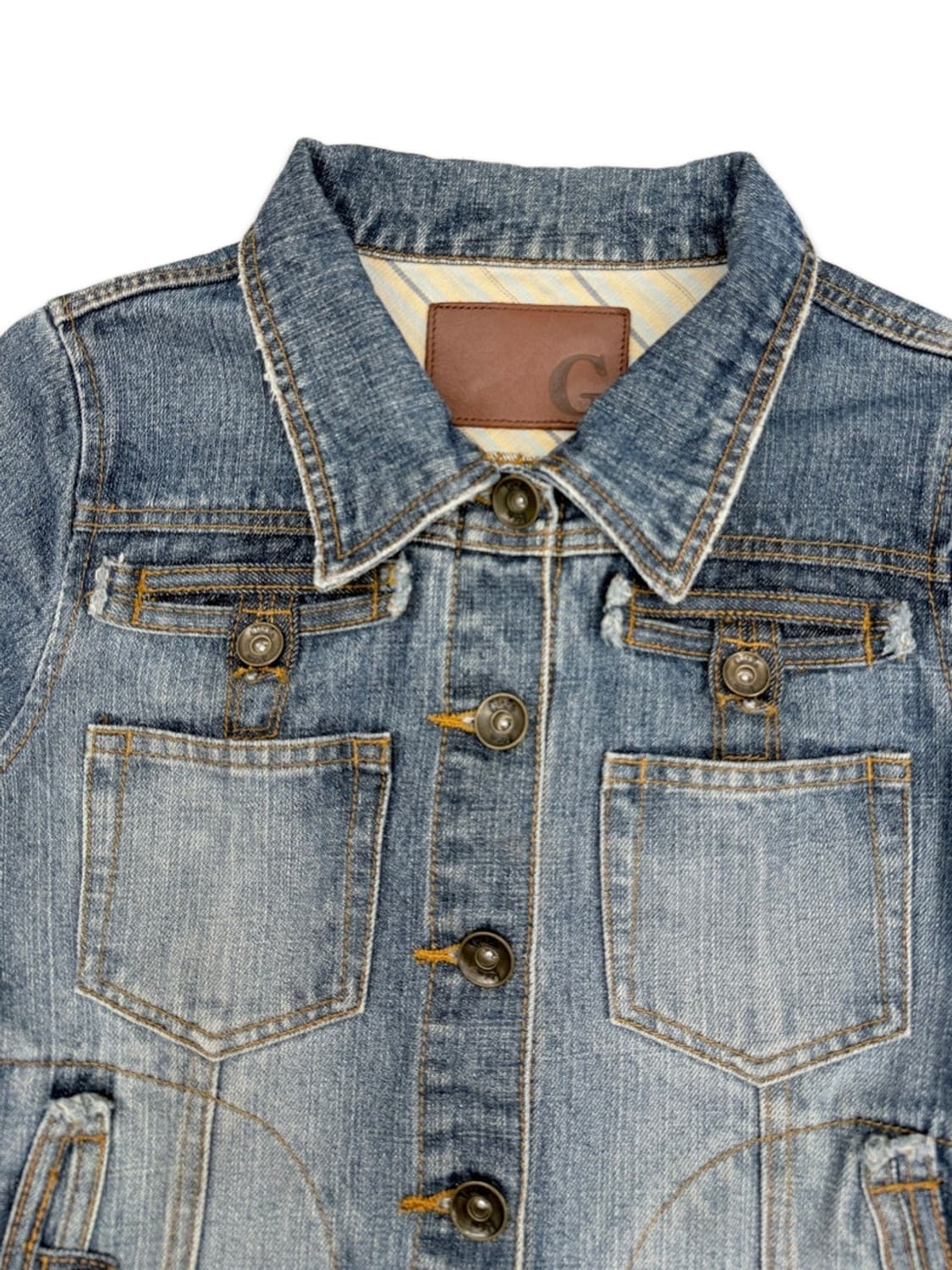 빈티지 포켓 다테일 워싱 데님 자켓 상품이미지3