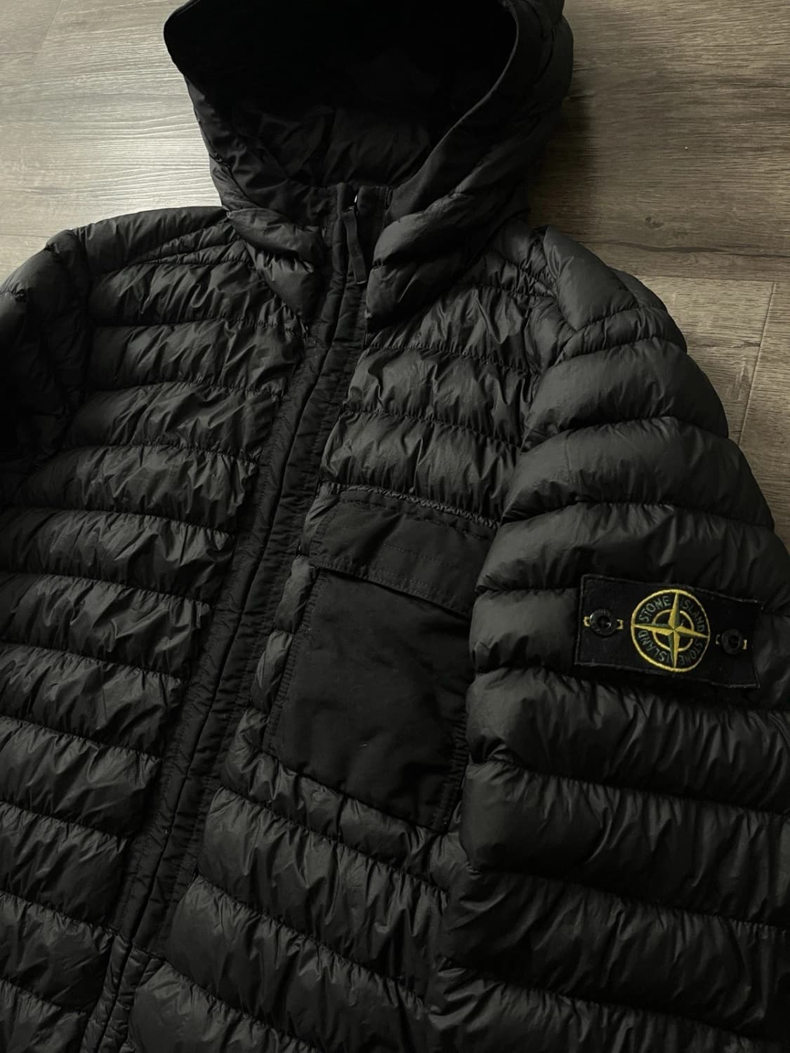 2XL 스톤아일랜드 마이크로얀 가먼트다이드 룸우븐 경량패딩 상품이미지2