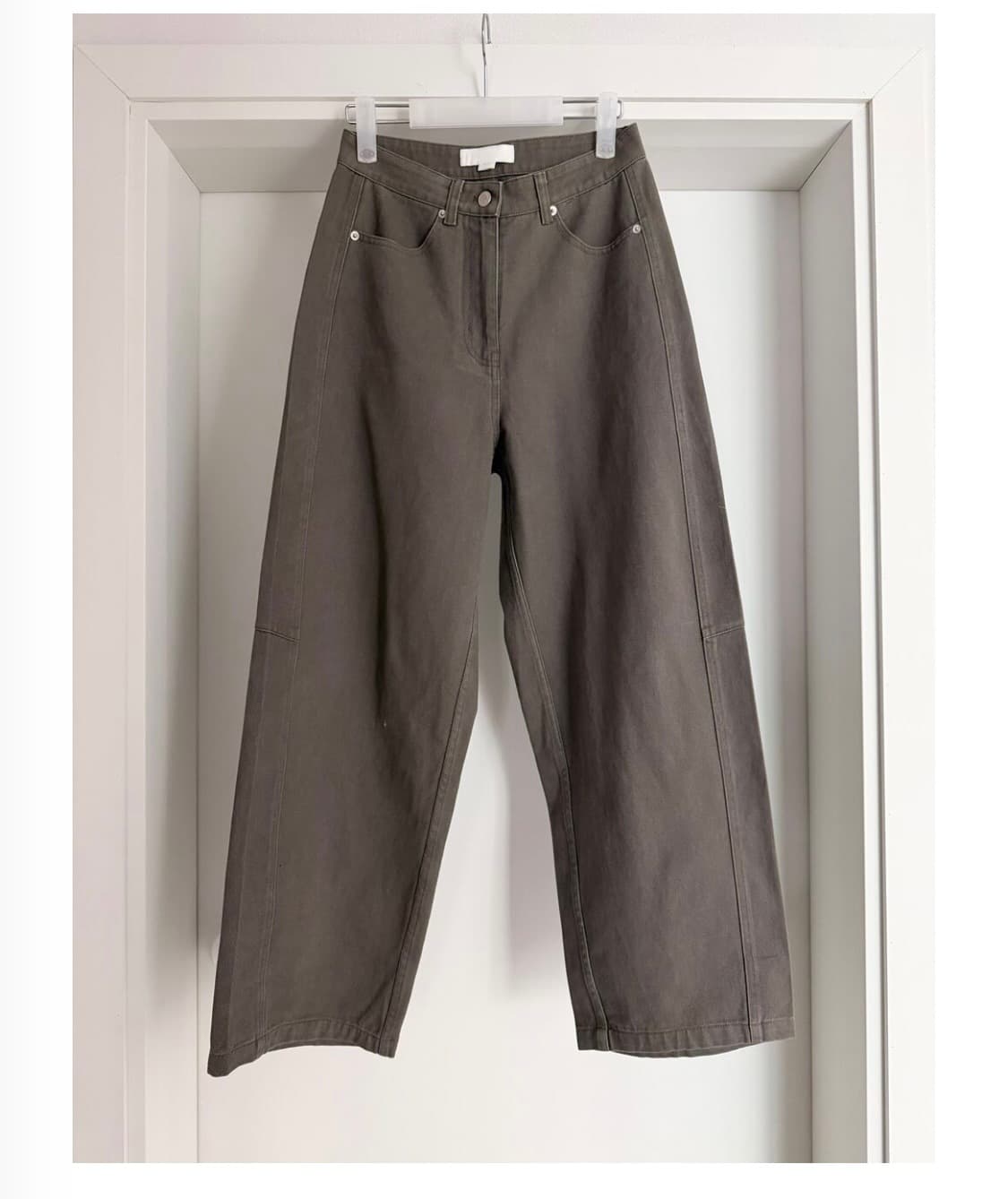 오비르 커브드 팬츠 카키M 새상품 상품이미지4