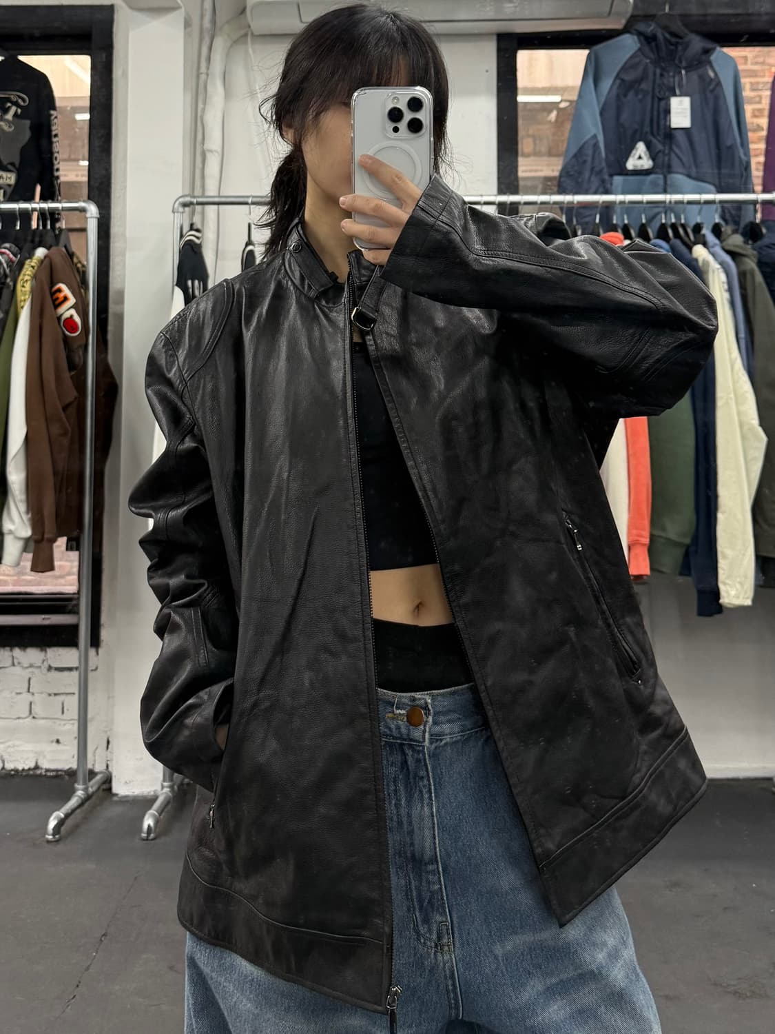  VTG 넥버클 레더 자켓 상품이미지1