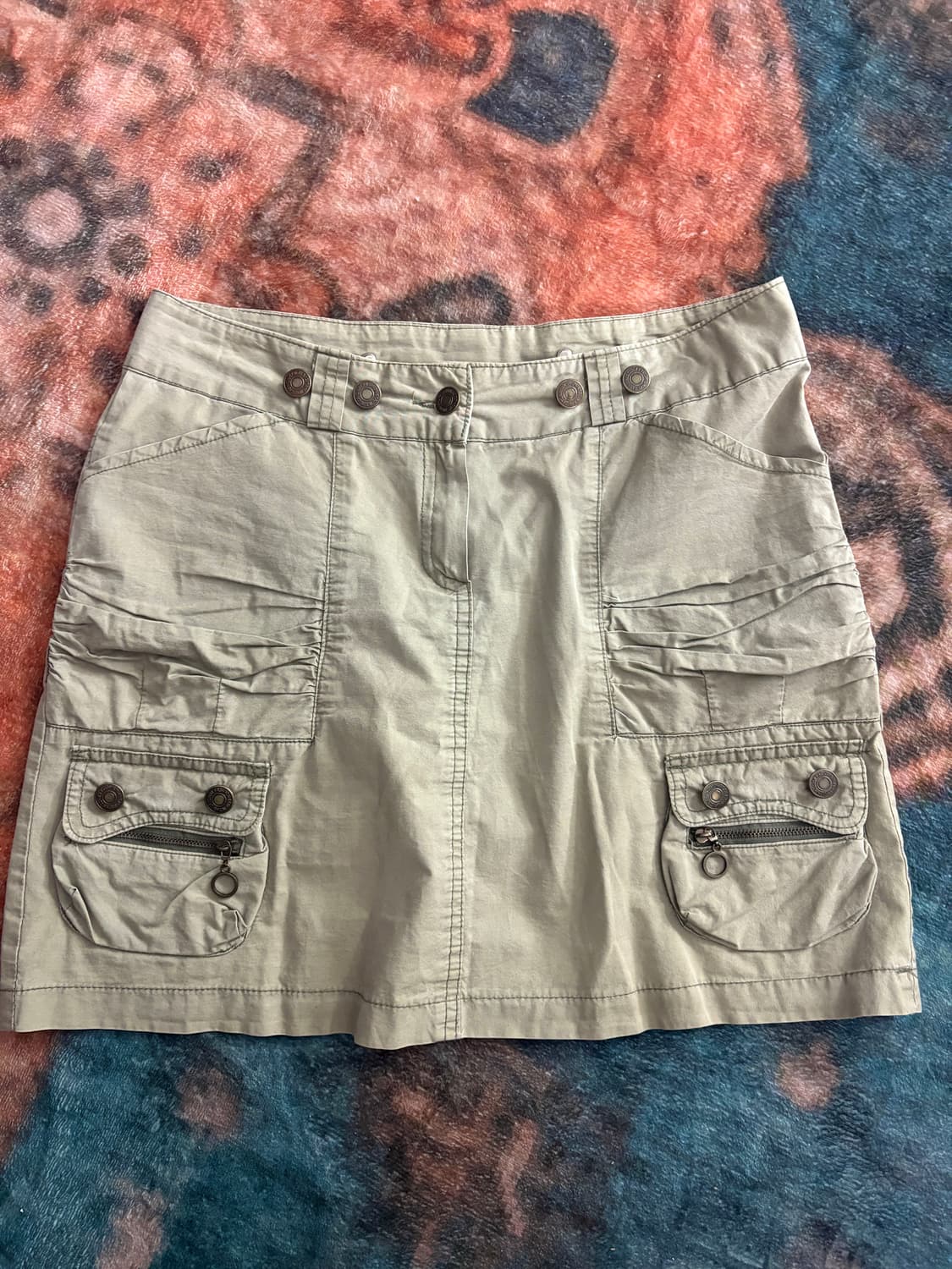 TTF✳️빈티지 밀리터리 셔링 포켓 스커트 상품이미지4