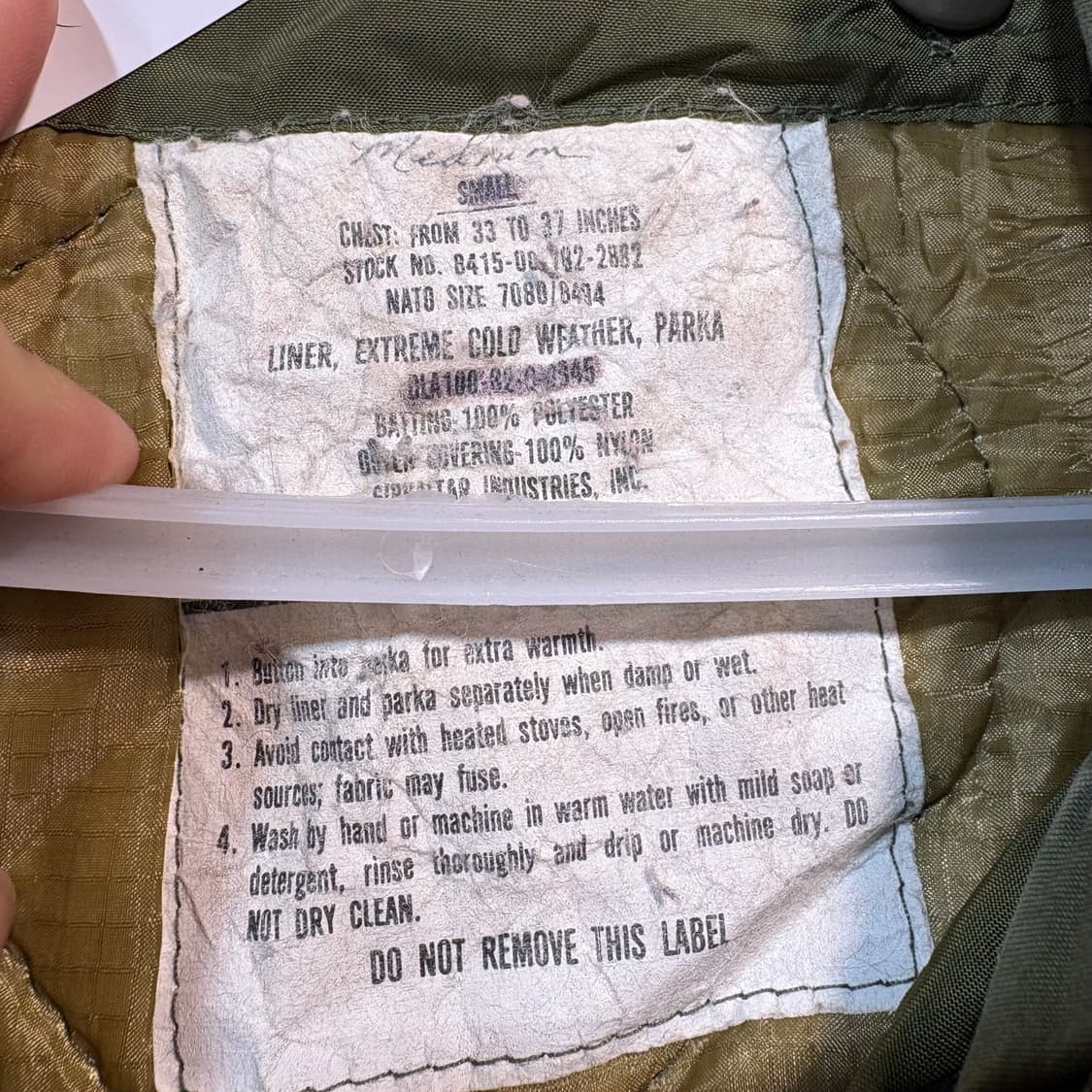 [S] US ARMY 미군 M-65 피쉬테일 개파카 3세대 상품이미지5