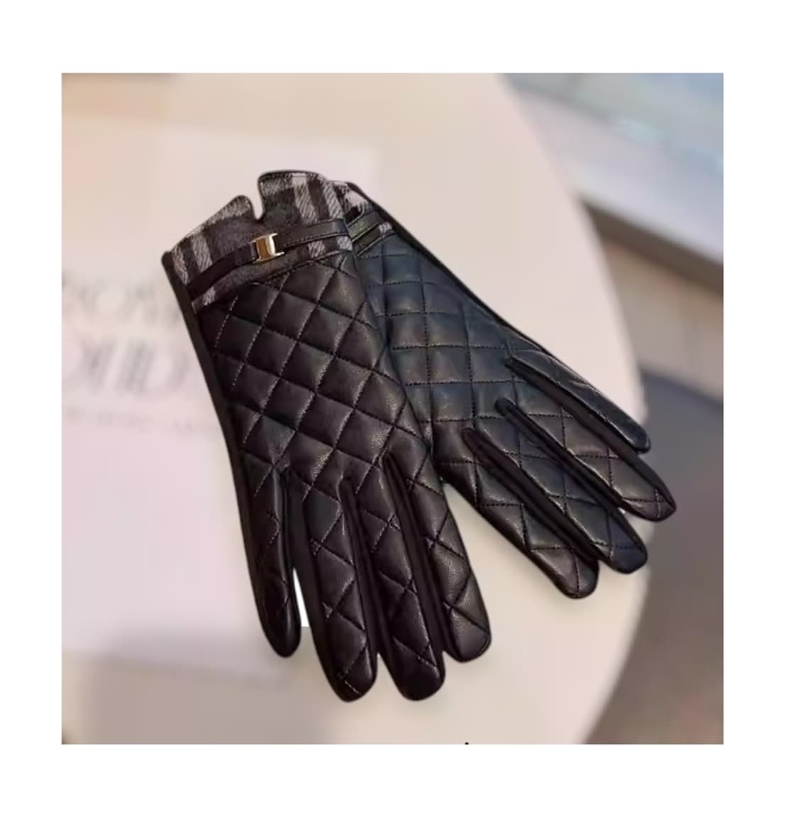 퀼팅 레더 여성용 장갑 (새상품) 상품이미지1