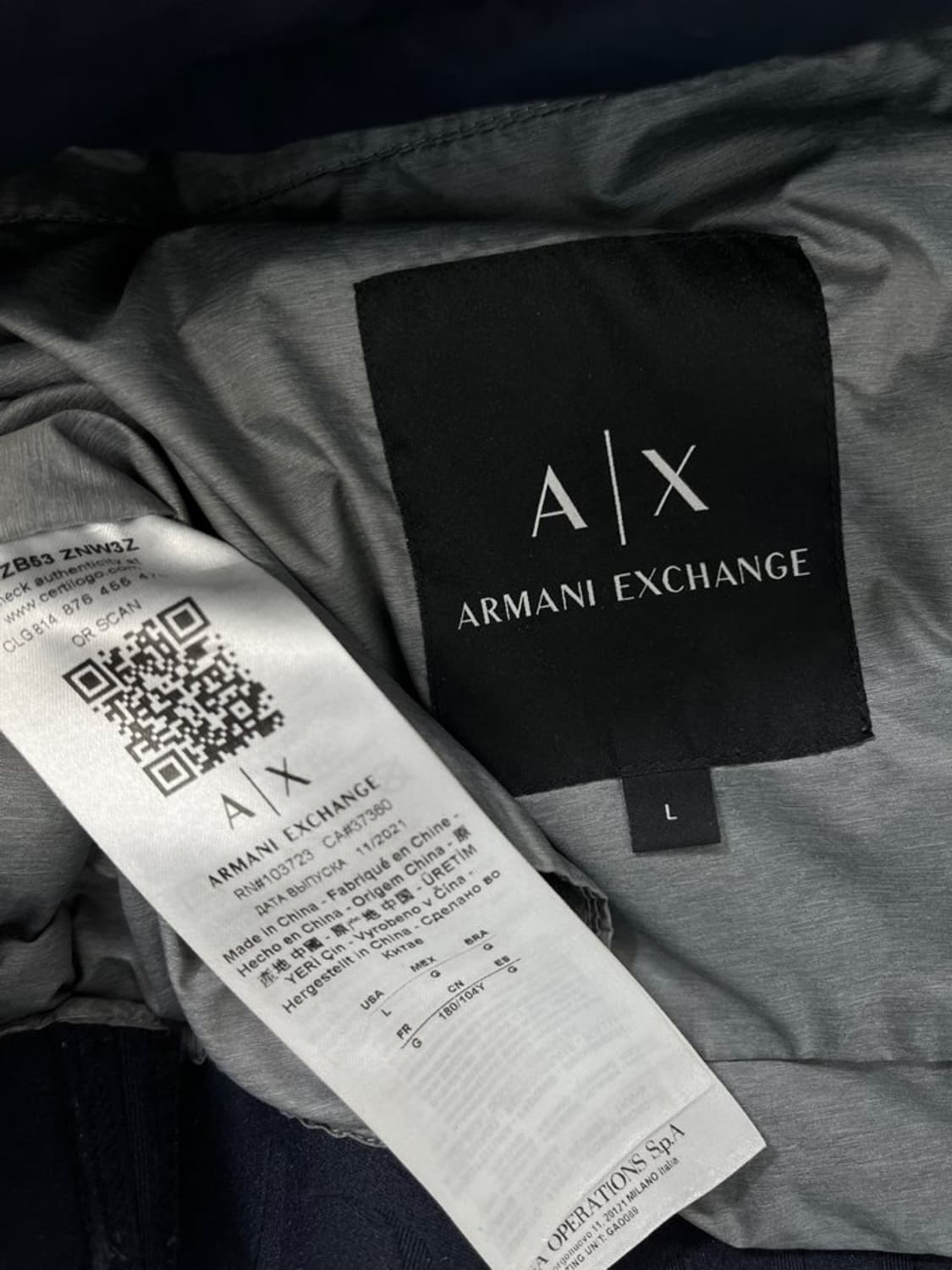 아르마니 익스체인지 덕다운 패딩/#698 상품이미지5