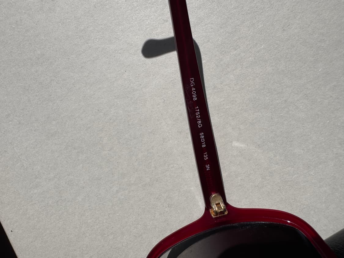 컨디션 최상 Dolce & Gabbana Red/Black DG 4098 상품이미지9