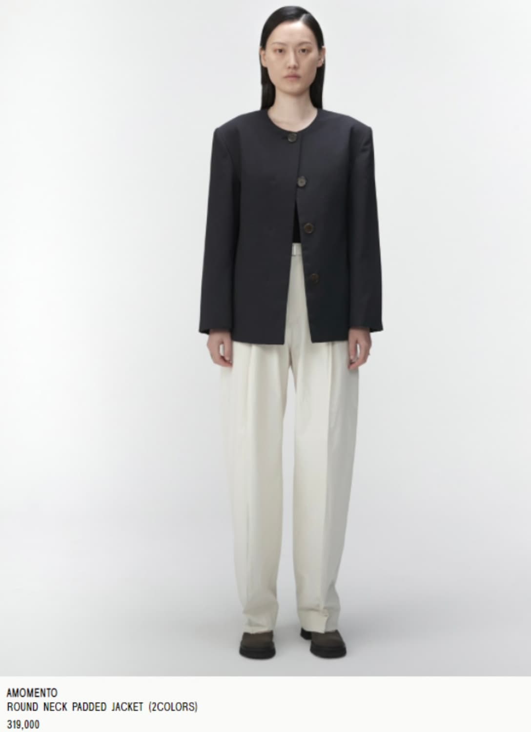 아모멘토 라운드 넥 패디드 자켓 ROUND NECK PADDED JACK 상품이미지7