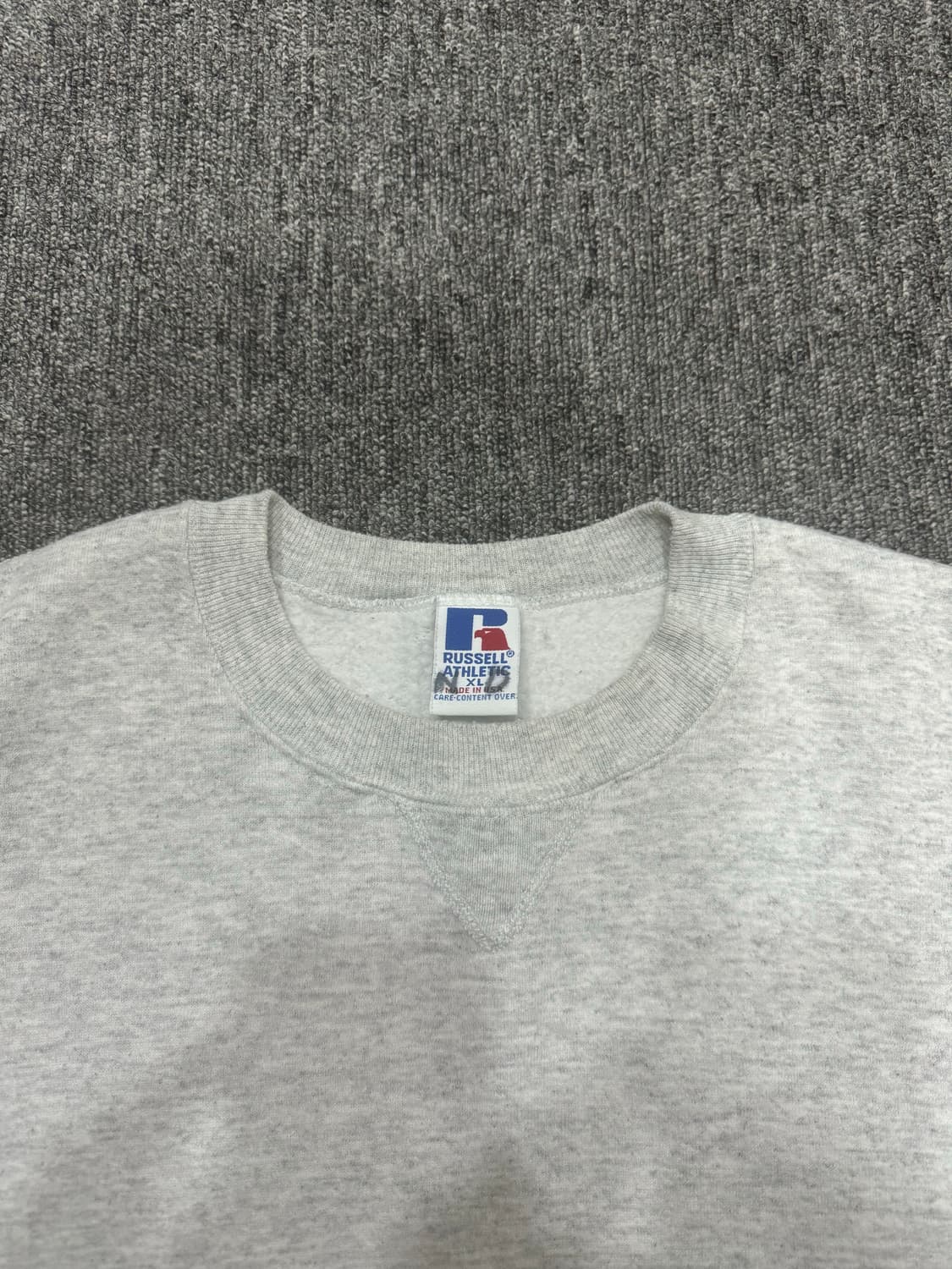 90s USA 빈티지 러셀 멜란지 그레이 스웻 XL 상품이미지3