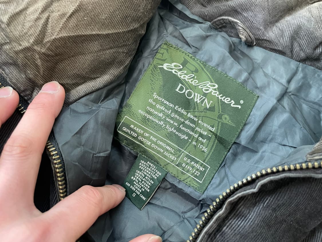 에디바우어 코듀로이 구스다운 패딩 J03883 상품이미지3