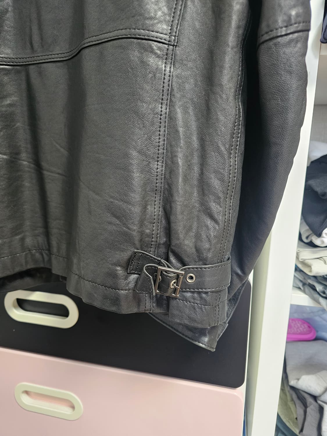 정품 CP Company 고글 후드 가죽 퀄팅 자켓  패딩 패디드 상품이미지9