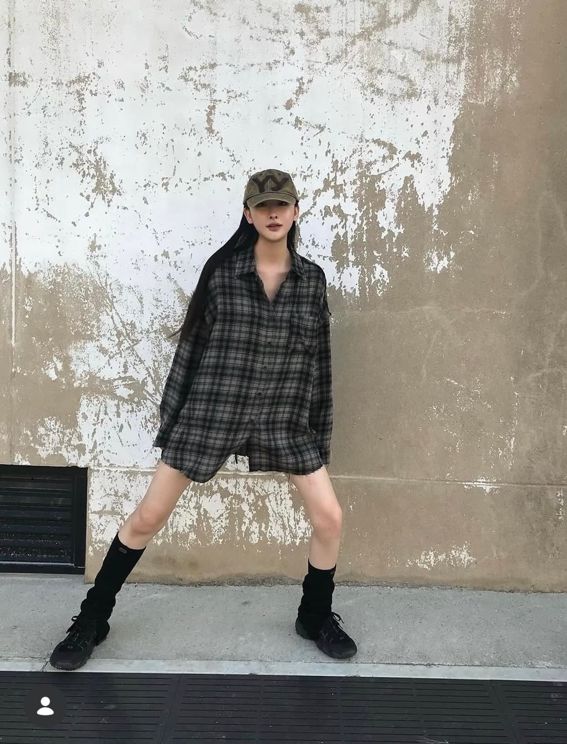 유프로젝트 yue 빈티지 체크셔츠 브라운 상품이미지2