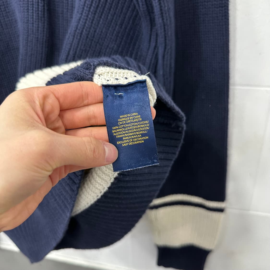 폴로 빅포니 숄 니트 상품이미지5