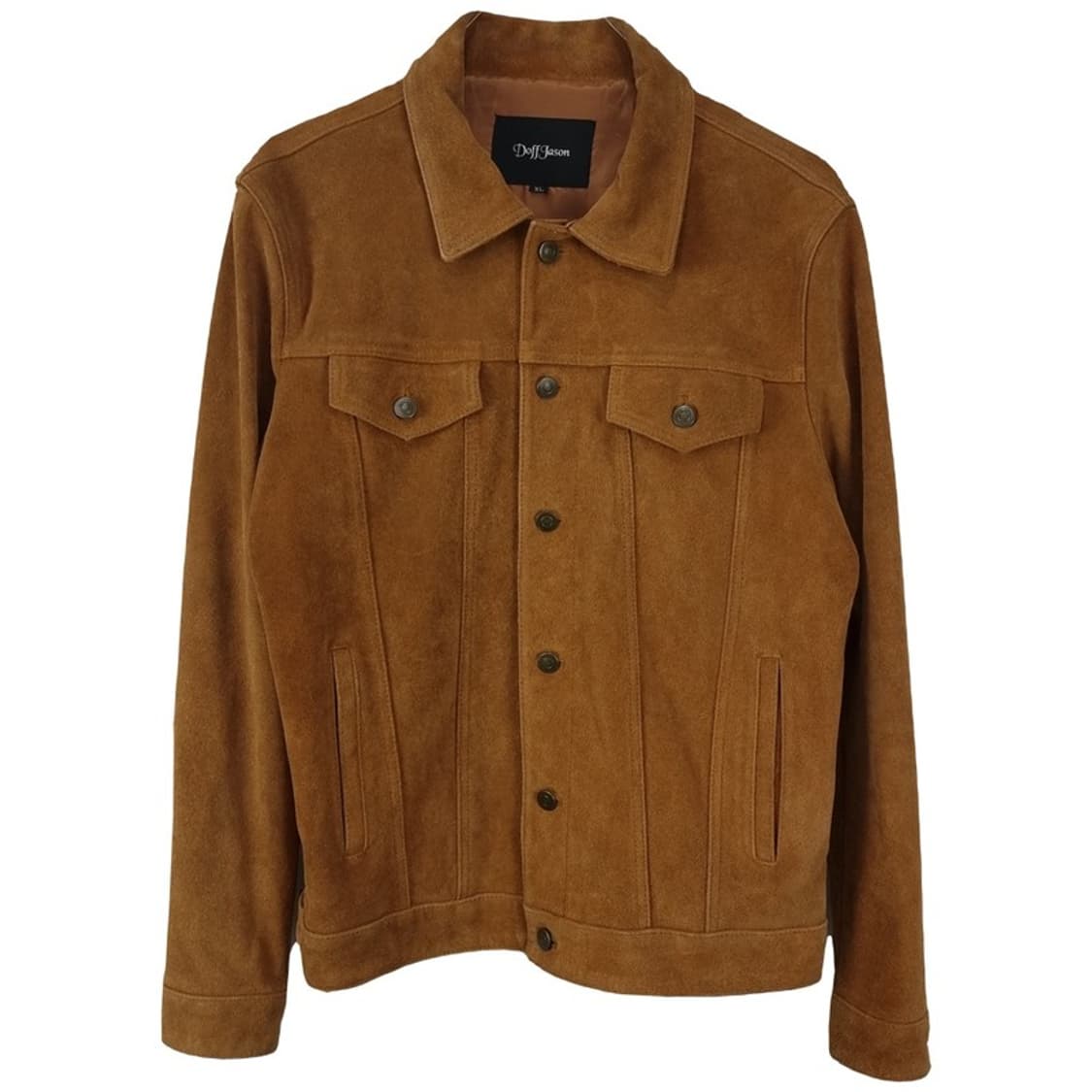 [도프제이슨] 리얼 카우 하이드 소가죽 스웨이드 트러커 자켓 M18707 상품이미지2