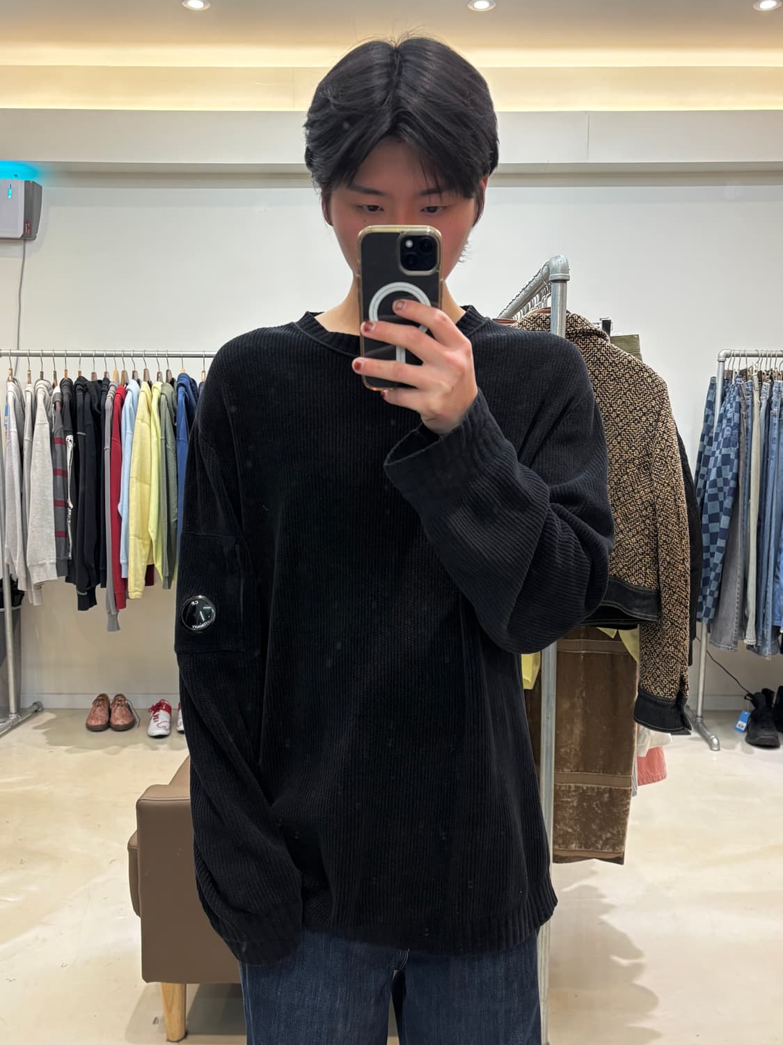 씨피컴퍼니 풀 립 크루넥 니트 상품이미지6