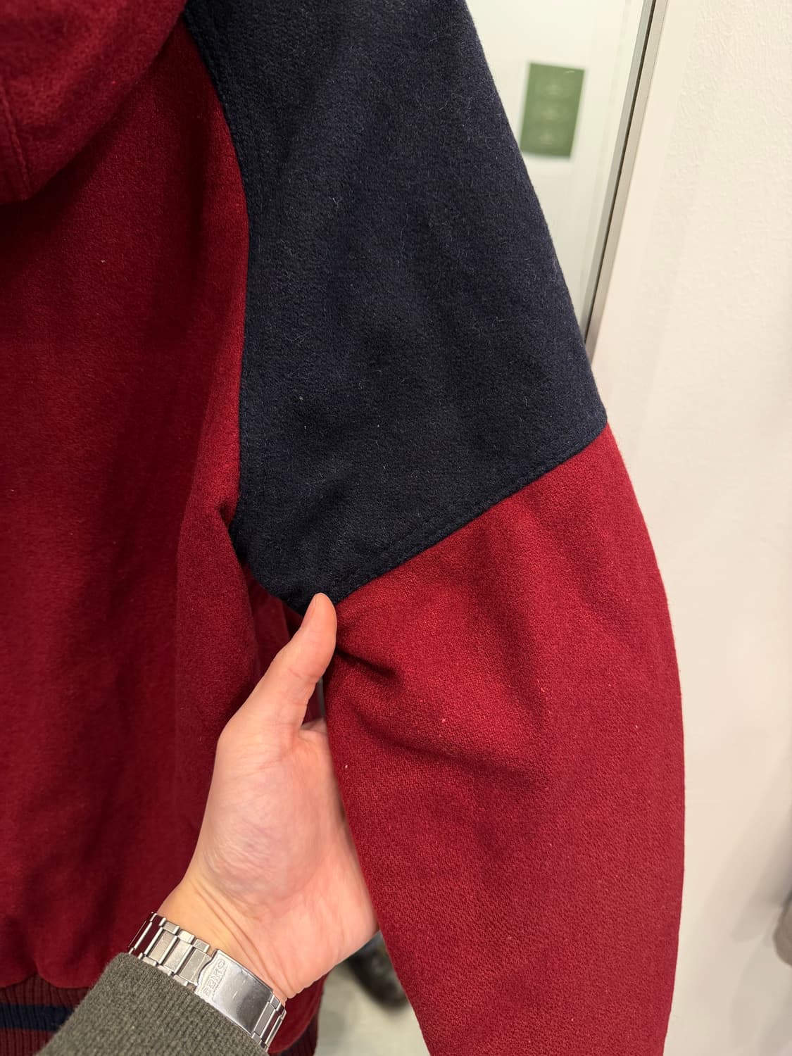 90-00s Vtg 빈티지 울 바시티 후드 집업 자켓 상품이미지7