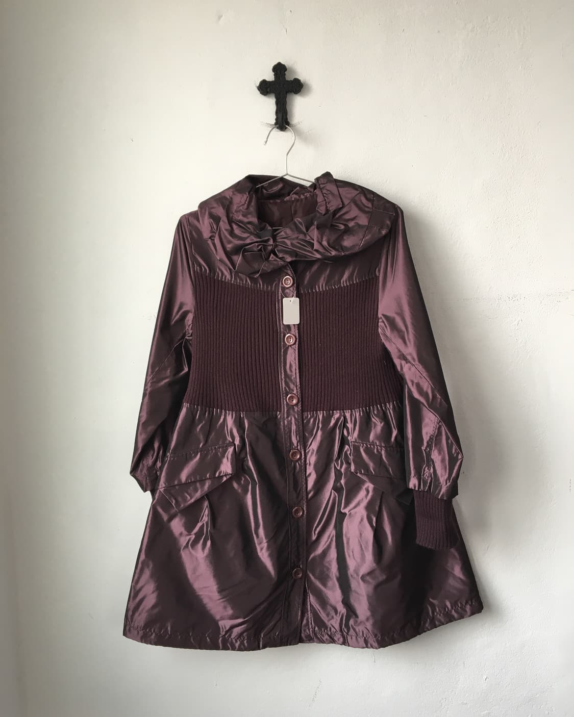 Thick neck line point glossy jacket 상품이미지2