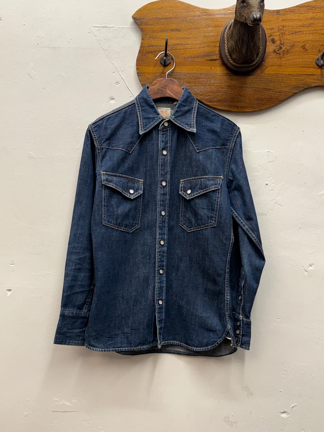 THE FLAT HEAD Selvedge Denim Western Shi 상품이미지1