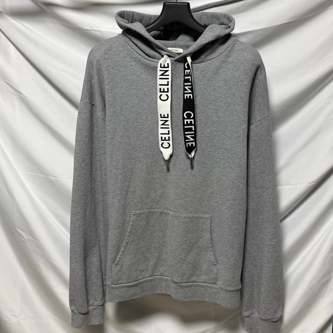 [S+급/XL] 셀린느 루즈 코튼 후드티 그레이 상품이미지1