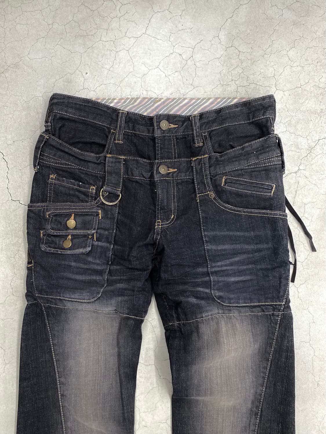 PPFM 더블 웨이스트 데님 팬츠 상품이미지5