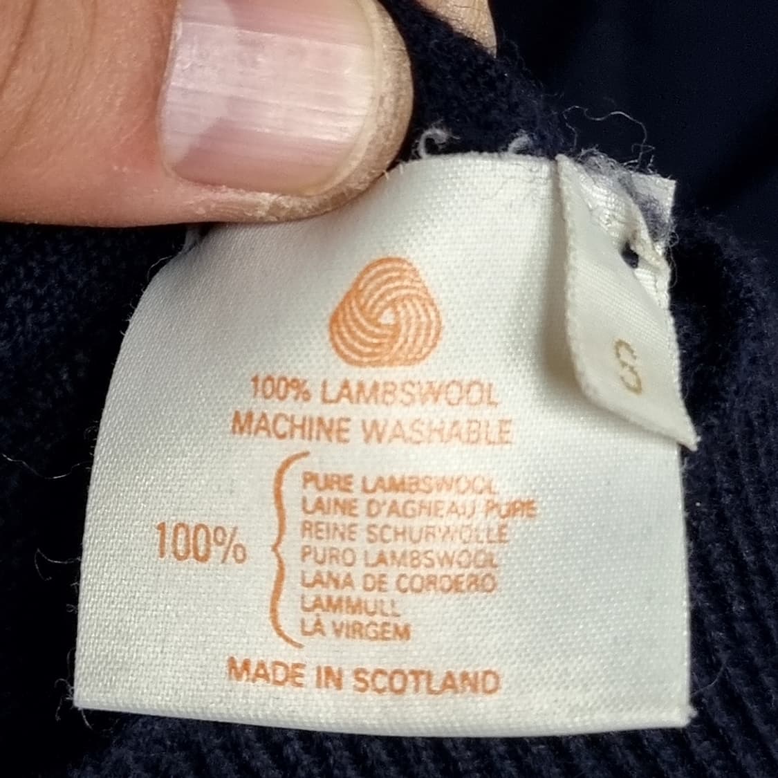 스코트랜드제 울100 프링글 아가일 체크 니트(95) 상품이미지5