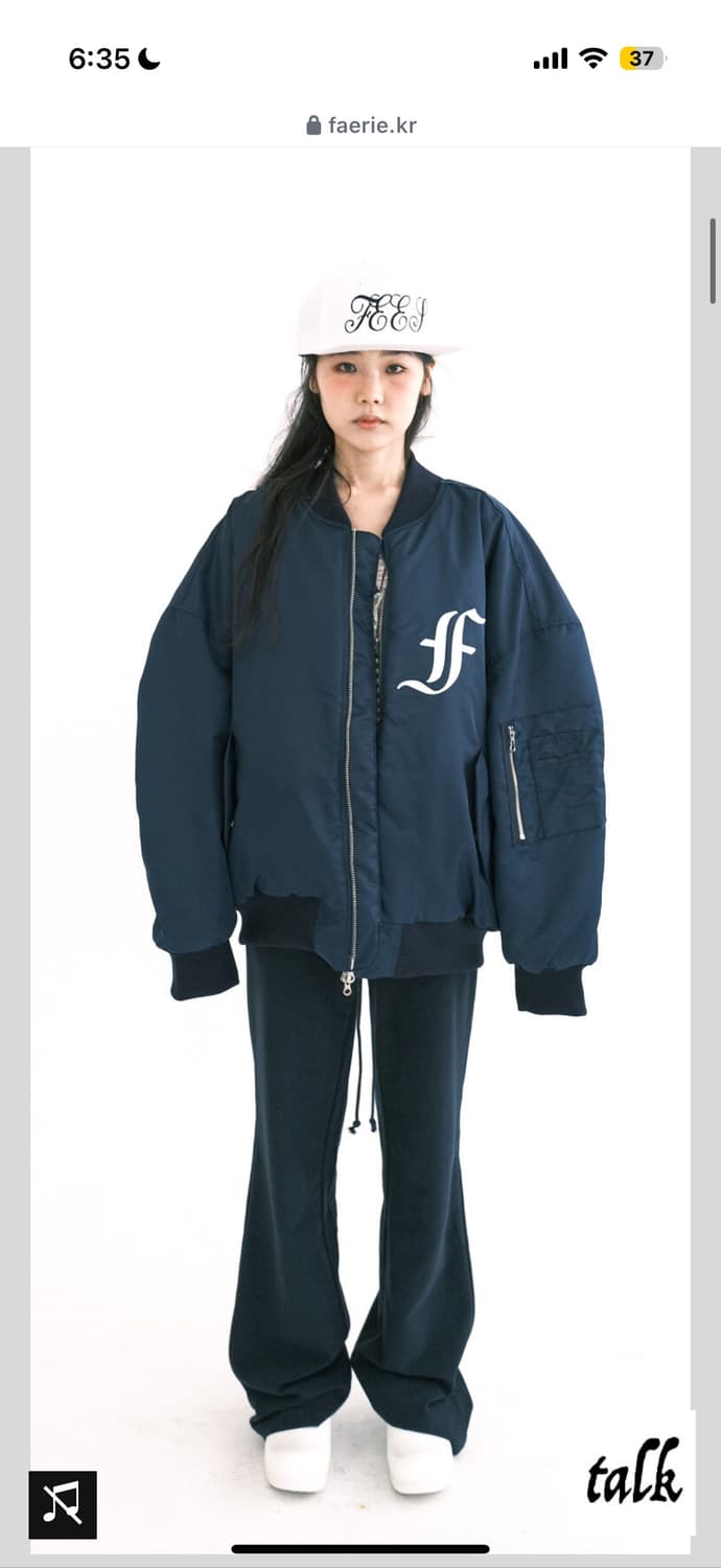 샵페어리 봄버 자켓 네이비 상품이미지2