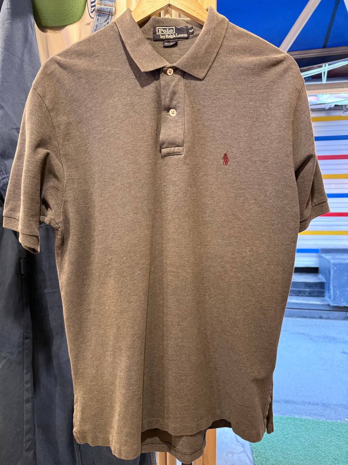 폴로 랄프로렌 버건디포니 그레이 pk 티셔츠 상품이미지1