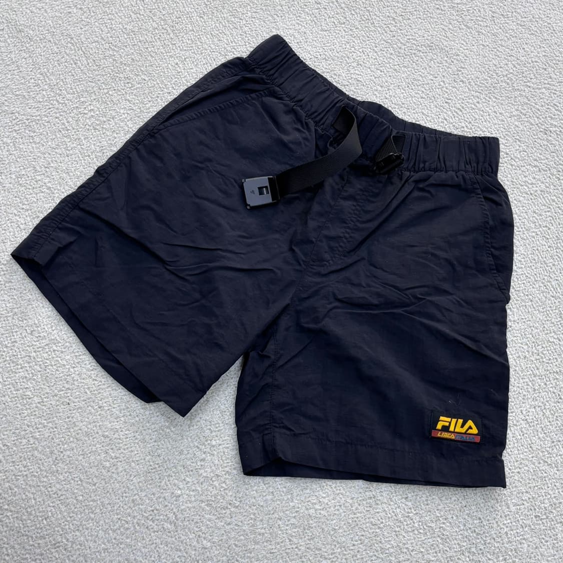 XS 휠라 로고 패치 벨트 반바지 0409E 상품이미지1