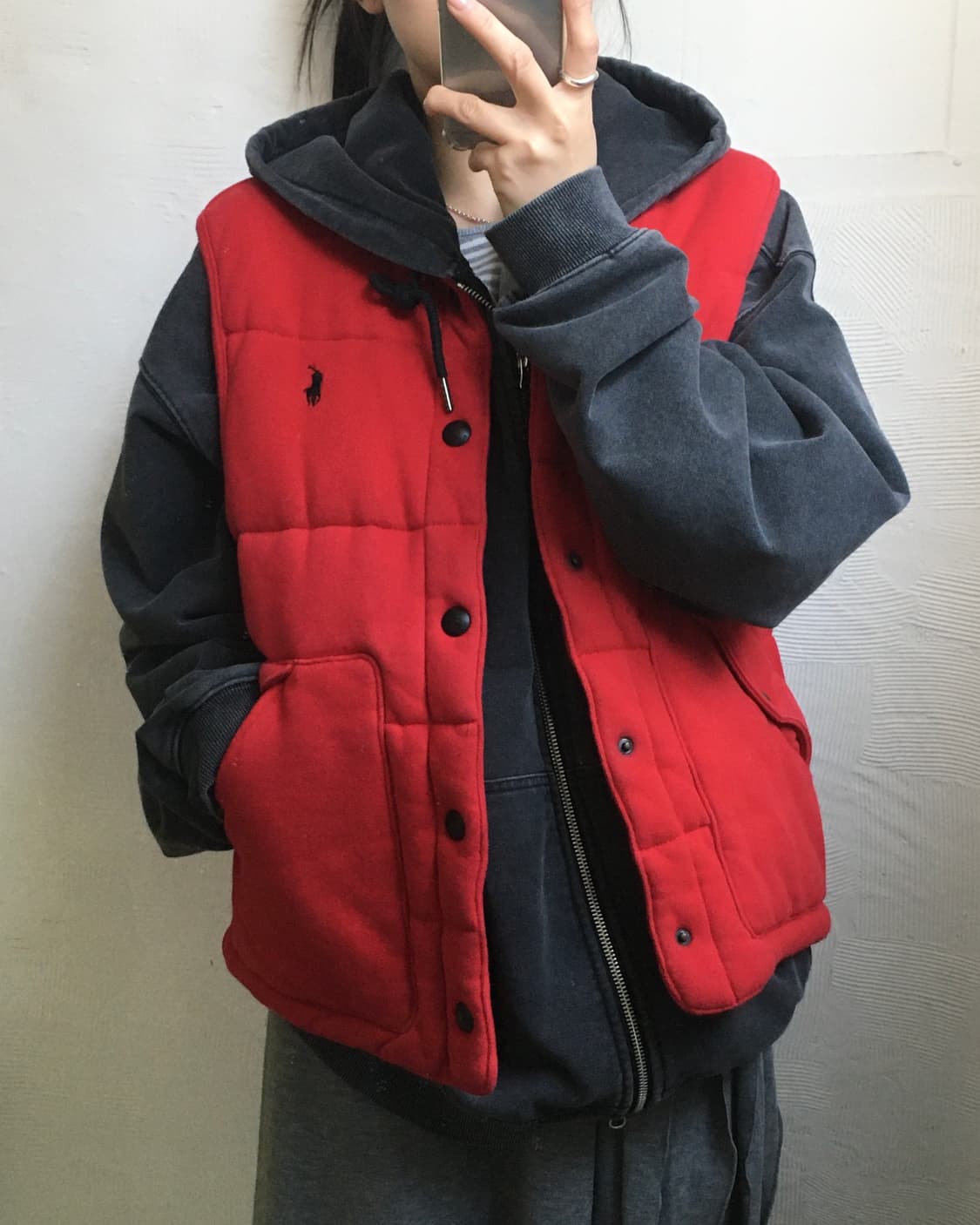 Polo 폴로 랄프로렌 레드컬러 패딩 베스트 상품이미지2